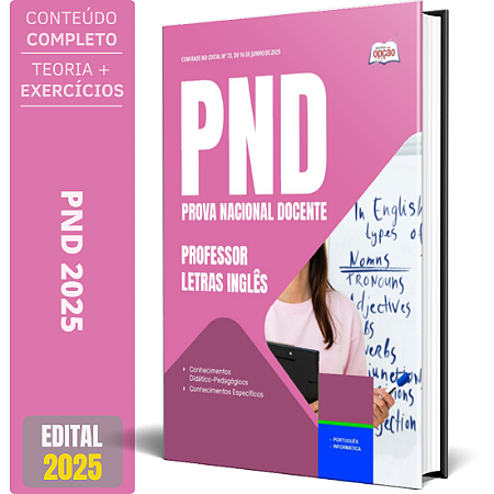 Apostila PND 2025 - Professor de Inglês - Letras