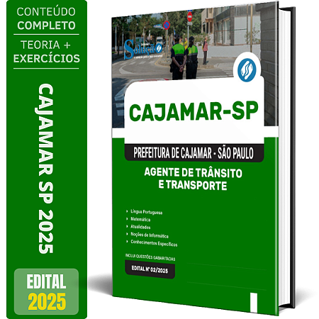 Apostila Prefeitura de Cajamar SP 2025 - Agente de Trânsito e Transporte