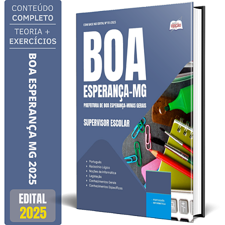 Apostila Prefeitura de Boa Esperança MG 2025 - Supervisor Escolar