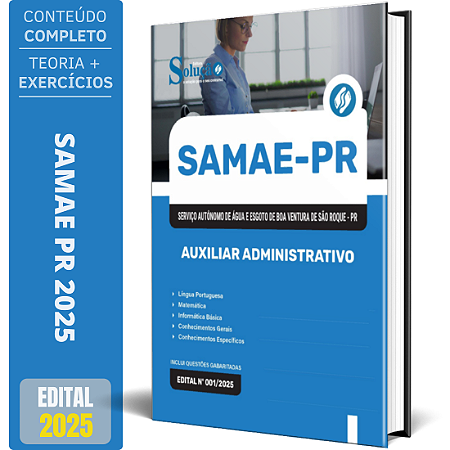 Apostila SAMAE PR 2025 - Auxiliar Administrativo
