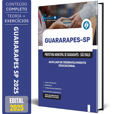 Apostila Prefeitura de Guararapes SP 2025 - Auxiliar de Desenvolvimento Educacional