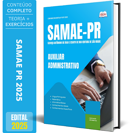 Apostila SAMAE PR 2025 - Auxiliar Administrativo