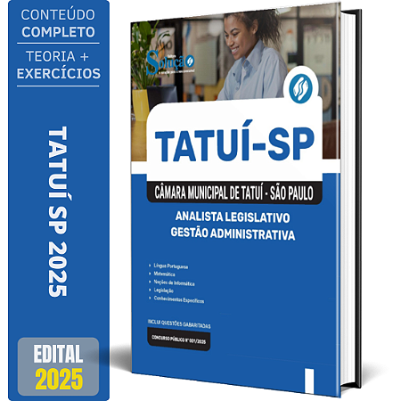 Apostila Câmara de Tatuí SP 2025 - Analista Legislativo - Gestão Administrativa