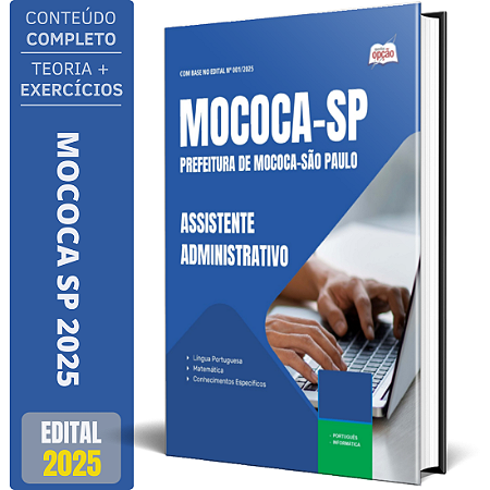 Apostila Prefeitura de Mococa SP 2025 - Assistente Administrativo