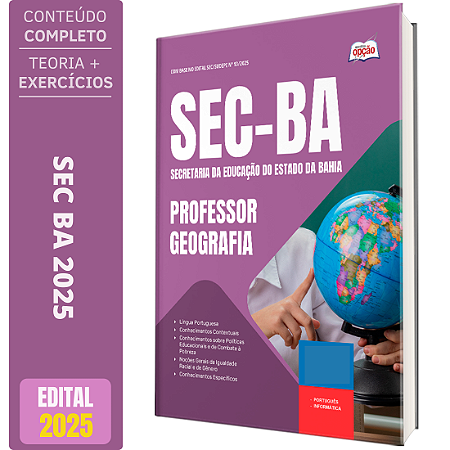 Apostila SEC BA 2025 - Professor - Geografia