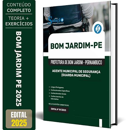 Apostila Prefeitura de Bom Jardim PE 2025 - Agente Municipal de Segurança (Guarda Municipal)