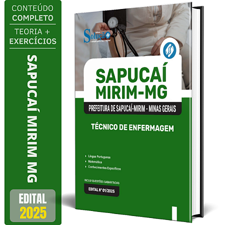 Apostila Prefeitura de Sapucaí-Mirim MG 2025 - Técnico de Enfermagem