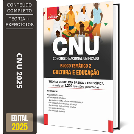 Apostila CNU 2025 - BLOCO 2 - Cultura E Educação - Parte Geral e Específica
