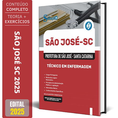 Apostila Prefeitura de São José SC 2025 - Técnico em Enfermagem