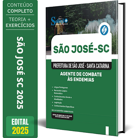 Apostila Prefeitura de São José SC 2025 - Agente de Combate às Endemias
