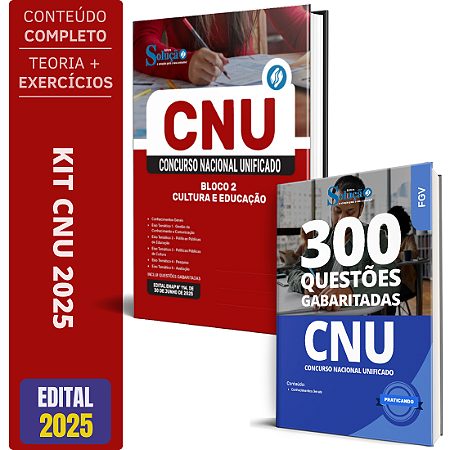 Kit Apostila CNU 2025 - Bloco 2 - Cultura e Educação + Testes