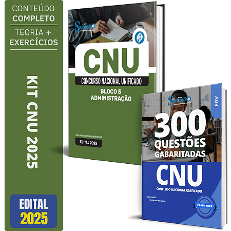 Kit Apostila CNU 2025 - Bloco 5 - Administração + Testes
