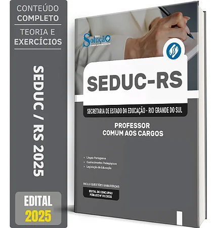 Apostila SEDUC RS 2025 - Professor - Comum aos Cargos