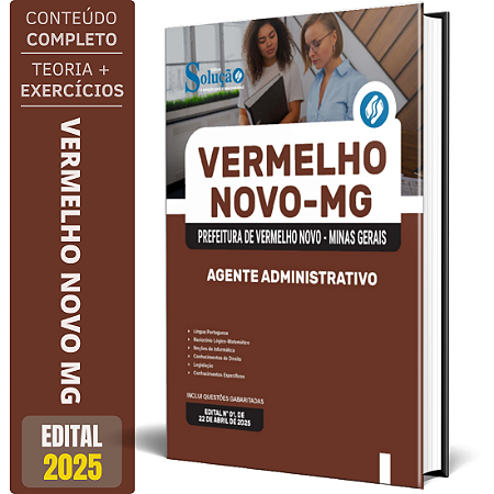 Apostila Prefeitura de Vermelho Novo MG 2025 - Agente Administrativo