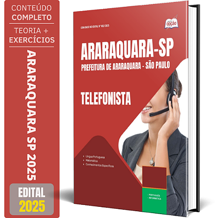 Apostila Prefeitura de Araraquara SP 2025 - Telefonista
