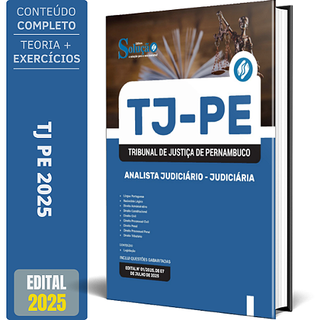 Apostila Concurso TJ PE 2025 - Analista Judiciário - Judiciária