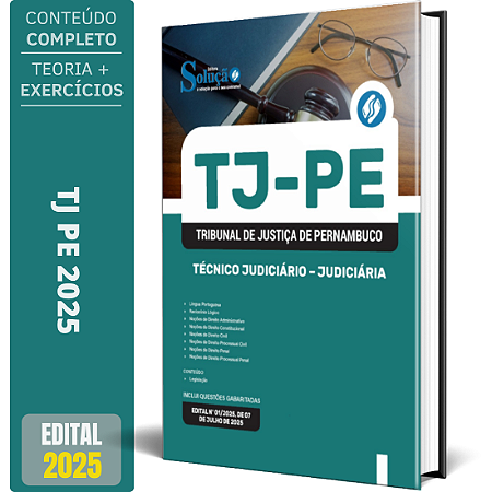 Apostila TJ PE 2025 - Técnico Judiciário - Judiciária
