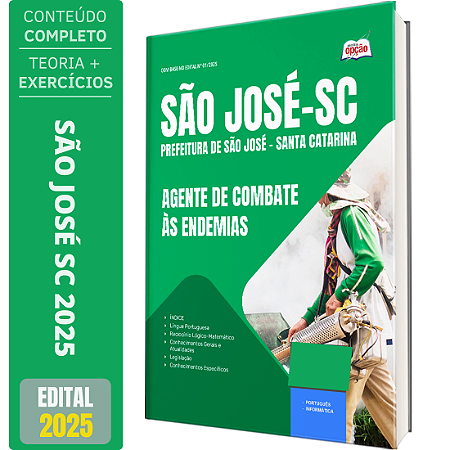 Apostila Prefeitura de São José SC 2025 - Agente de Combate às Endemias