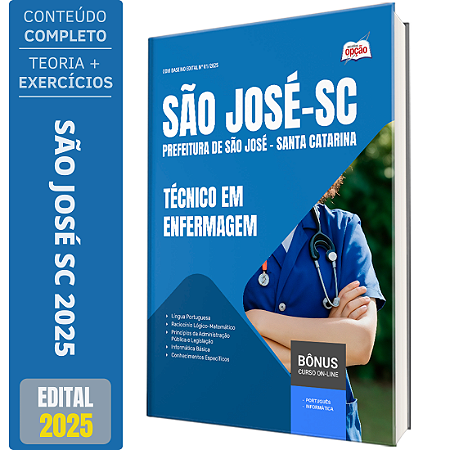 Apostila Prefeitura de São José SC 2025 - Técnico em Enfermagem