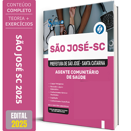 Apostila Prefeitura de São José SC 2025 - Agente Comunitário de Saúde