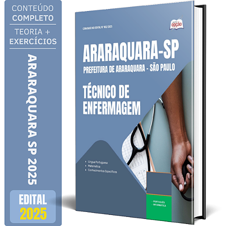 Apostila Prefeitura de Araraquara SP 2025 - Técnico em Enfermagem