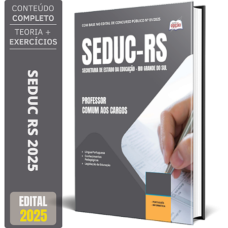 Apostila SEDUC RS 2025 - Professor - Comum aos Cargos