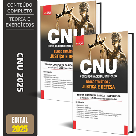 Apostila CNU 2025 - Bloco 7 - Justiça E Defesa - Parte Geral e Específica