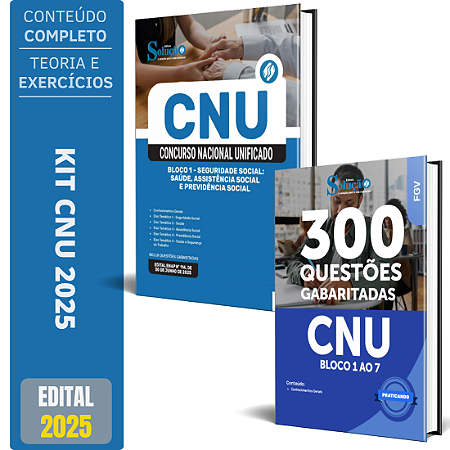 Kit Apostila CNU 2025 - Bloco 1 - Seguridade Social + Testes