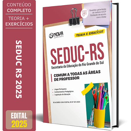 Apostila SEDUC RS 2025 - Comum a Todas as Áreas de Professor