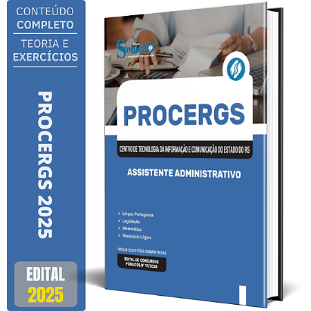 Apostila Concurso PROCERGS RS 2025 - Assistente Administrativo