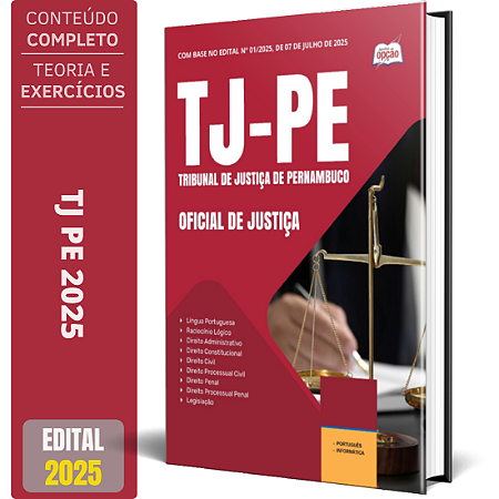 Apostila TJ PE 2025 - Oficial de Justiça