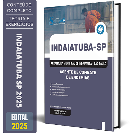Apostila Prefeitura de Indaiatuba SP 2025 - Agente de Combate às Endemias