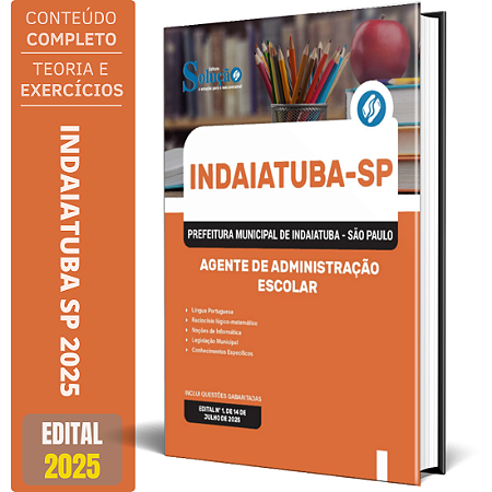 Apostila Prefeitura de Indaiatuba SP 2025 - Agente de Administração Escolar