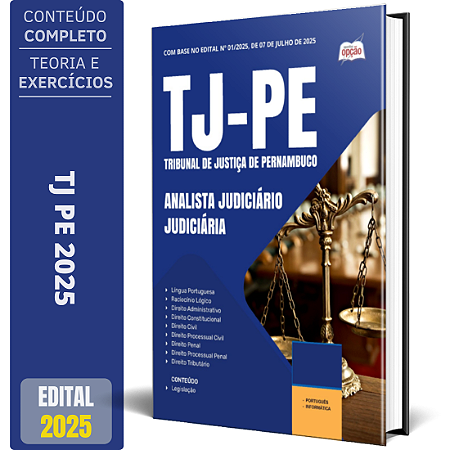 Apostila Concurso TJ PE 2025 - Analista Judiciário - Judiciária
