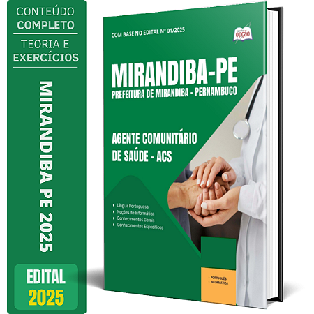 Apostila Prefeitura de Mirandiba PE 2025 - Agente Comunitário de Saúde