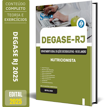 Apostila Concurso DEGASE RJ 2025 - Nutricionista