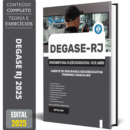 Apostila DEGASE RJ 2025 - Agente de Segurança Socioeducativa - Feminino/Masculino