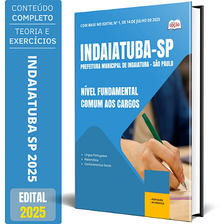 Apostila Prefeitura de Indaiatuba SP 2025 - Nível Fundamental - Comum aos Cargos