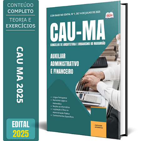 Apostila CAU MA 2025 - Auxiliar Administrativo e Financeiro