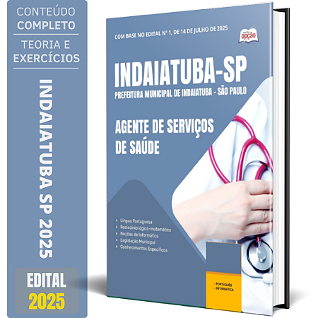Apostila Prefeitura de Indaiatuba SP 2025 - Agente de Serviços de Saúde