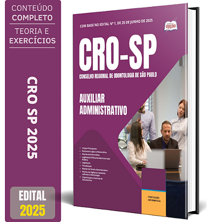 Apostila CRO SP 2025 - Auxiliar Administrativo