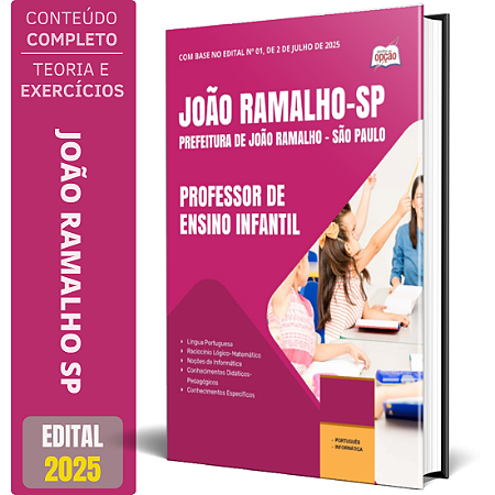 Apostila Prefeitura de João Ramalho SP 2025 - Professor de Ensino Infantil