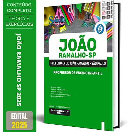 Apostila Prefeitura de João Ramalho SP 2025 - Professor de Ensino Infantil