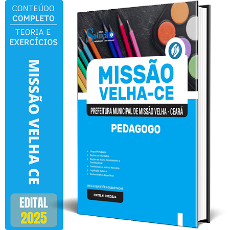 Apostila Prefeitura de Missão Velha CE 2025 - Pedagogo
