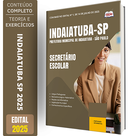 Apostila Prefeitura de Indaiatuba SP 2025 - Secretário Escolar
