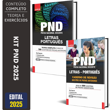 Kit Apostila PND 2025 - Português + Revisão E Provas Anteriores