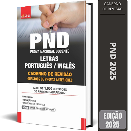 Apostila Provas Anteriores PND 2025 - Português e Inglês - Caderno De Revisão
