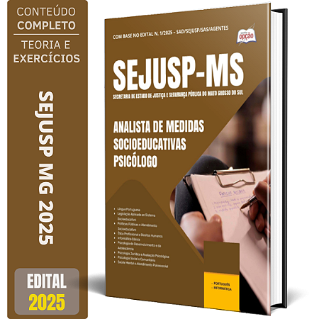Apostila SEJUSP MS 2025 - Analista de Medidas Socioeducativas - Psicólogo