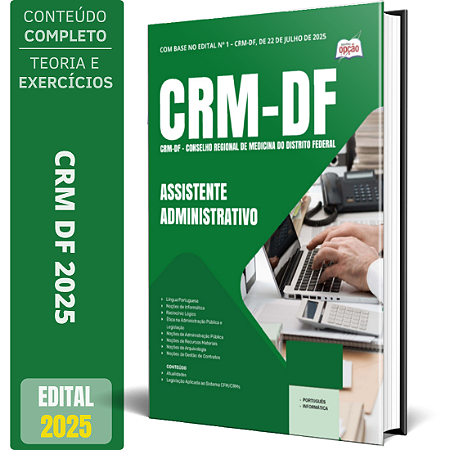 Apostila CRM DF 2025 - Assistente Administrativo