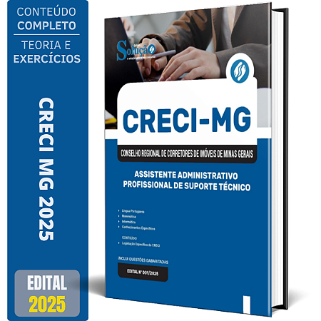 Apostila CRECI MG 2025 - Assistente Administrativo - Profissional de Suporte Técnico